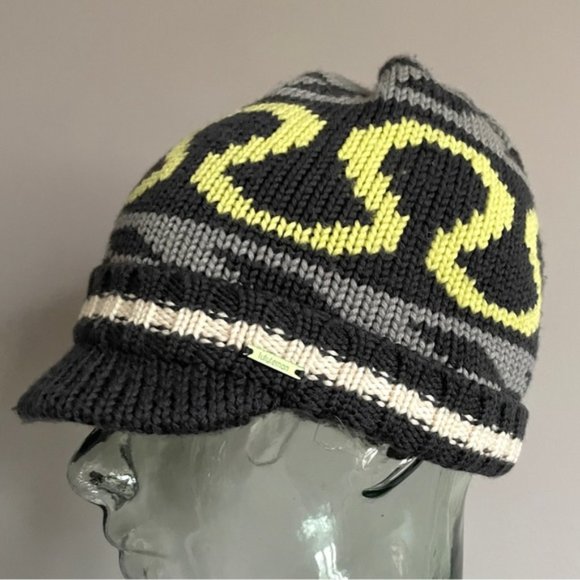 lululemon athletica Accessories - Lululemon Shady Brimmed 100% Wool Knit Logo Beanie - O/S